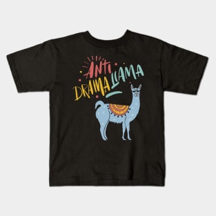 Anti Drama Llama Kids T-Shirt